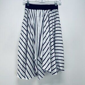 Zara Collection Skirts Size S Women’s Pleated Striped White/Black Pull On